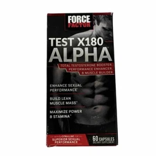 Force Factor Test X180 Alpha Test Booster 60 Capsules Exp 02/27+ NEW