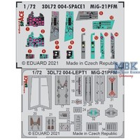 Eduard ED3DL72004 Mikoyan Mig-21Pfm SPACE-3D Decals + Etched Parts