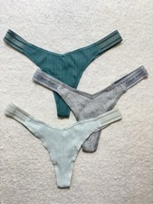 Calvin Klein Calvin Klein Refined Ribbed Thongs Set Of Three