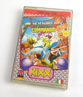 Commodore 64 C64 Spiel -- BIONIC COMMANDO  (Kixx) -- Tape