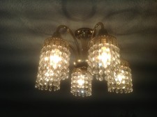 Lead Crystal Chandelier 5 Lamp Ceiling Light