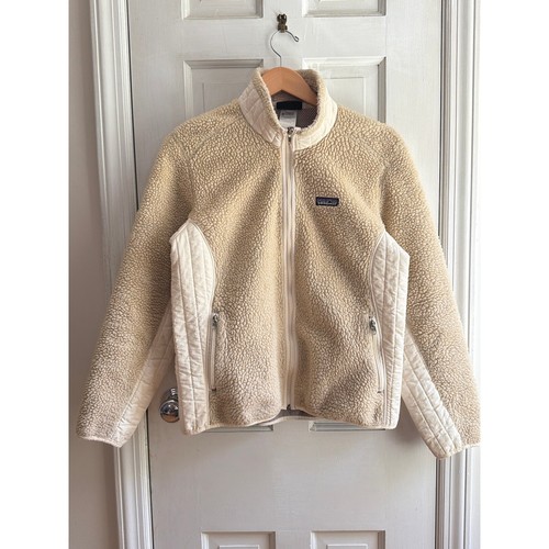 Patagonia Fleece Zip Jacket Cream & Beige Women's Large