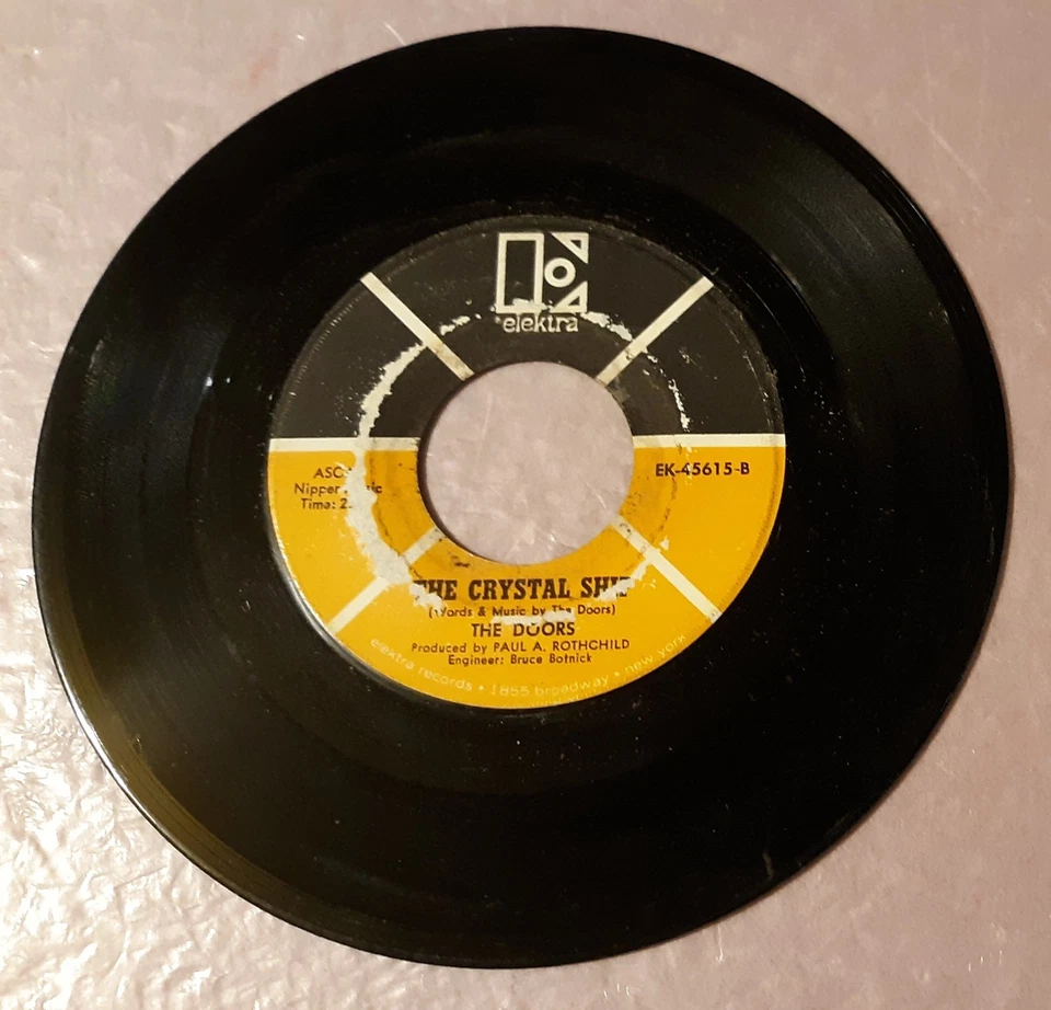 The Doors The Crystal Ship/Light My Fire by Elektra Records 7" Vinyl 45rpm - Image 2 of 2