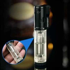 Lighter Transparent Gas Chamber Windproof Blue Flame Grinding Wheel Cigar