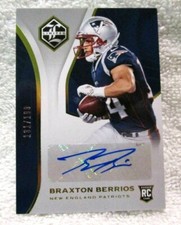 Braxton Berrios 2018 Panini Limited Rookie Autograph#131/199!Patriots/Dolphin RC