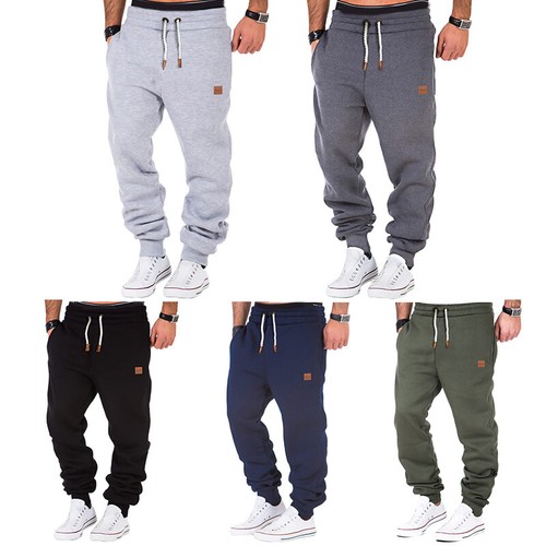 Men Casual Cargo Sweatpant Fleece Jogger Pants Loose Sport Trousers Activewear * - Foto 3 di 16