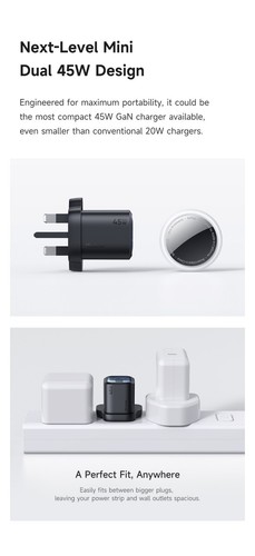 Mcdodo 45W Dual USBC Mini Fast Charger UKCA & ROHS Certified Ultra-Compact GaN - 第 14/18 張圖片
