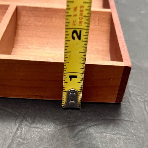 MCM Cherry Wood Divided Desk Tray Organizer Mid Century Eames Era - Picture 9 of 9