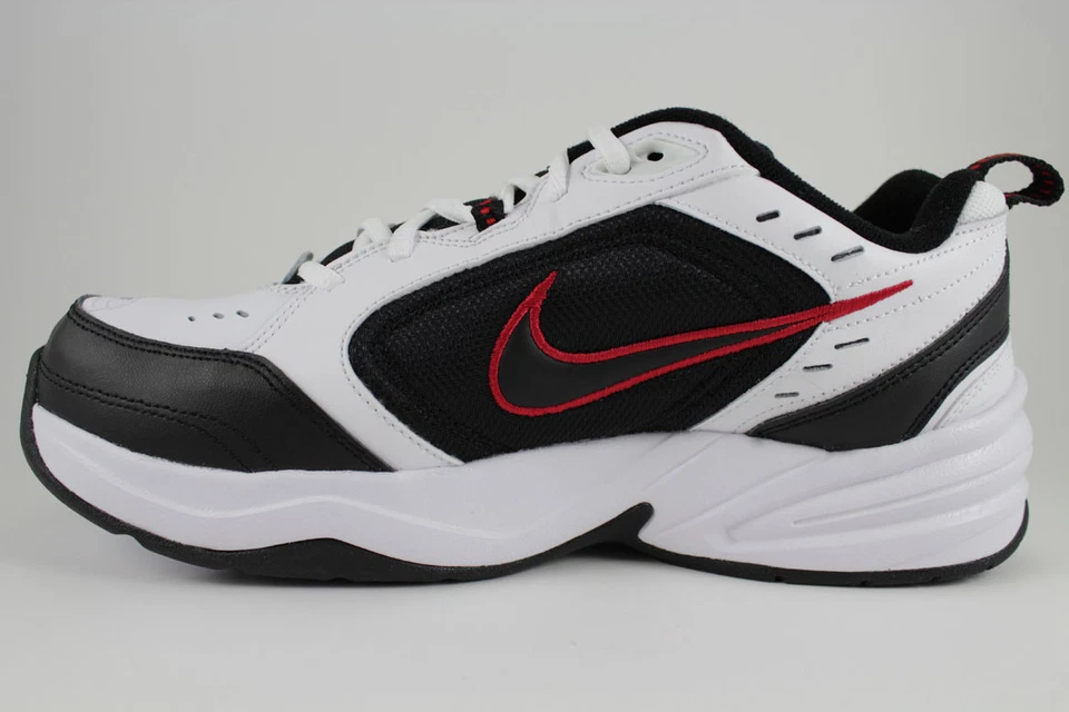 NIKE AIR MONARCH IV 4 EXTRA WIDE 4E EEEE WHITE/BLACK/RED CROSS TRAINER MEN SIZES - Image 4 of 4