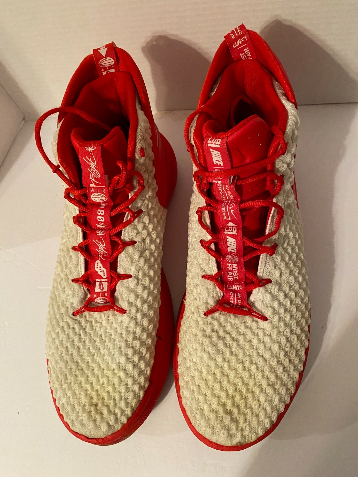 Nike Alphadunk White/Red Men's Basketball Shoes Size … Gem