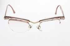 VTG Bausch  Lomb Cat Eye 1/10 12k GF 4 1/2 - 5 3/4 Aluminum Tooled Gold Copper