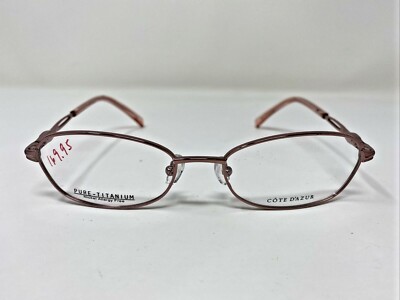 Cote D Azur Eyeglasses Frame CDA215 Col.03 52-17-135 Pink Full Rim YE18