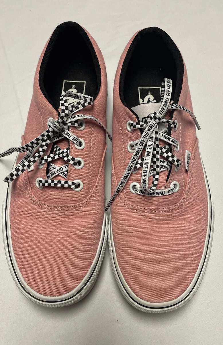 Pink checkered hotsell vans with laces