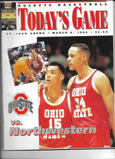 OHIO STATE BUCKEYES BASKETBALL PROGRAM--MARCH 9 1994  NORTHWESTERN