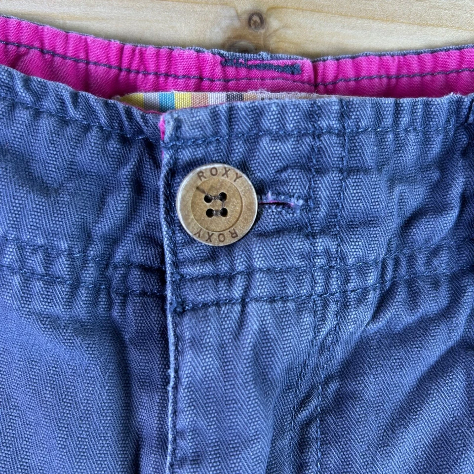 Roxy Shorts Womens Size 9 Blue Low Rise Cargo Shorts - Image 3 of 4