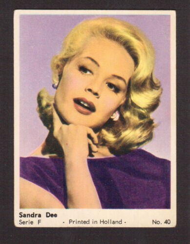 Sandra Dee Movie Film Star Vintage 1965 Dutch Trading Card #F40 BHOF - Afbeelding 1 van 1