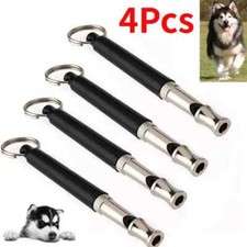 4Pcs Dog Training WHISTLE UltraSonic Obedience Stop Barking Pet Sound PitchBlack