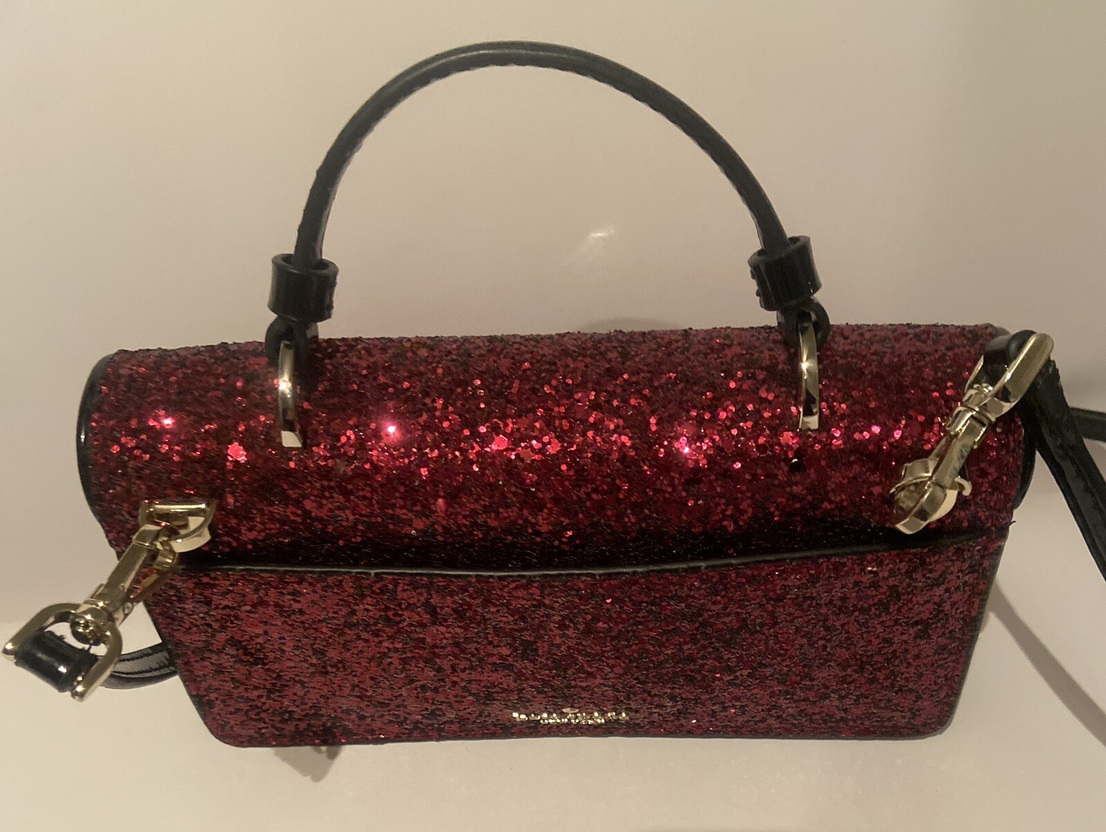 Kate Spade Black Cherry Odette Glitter Crossbody Gem