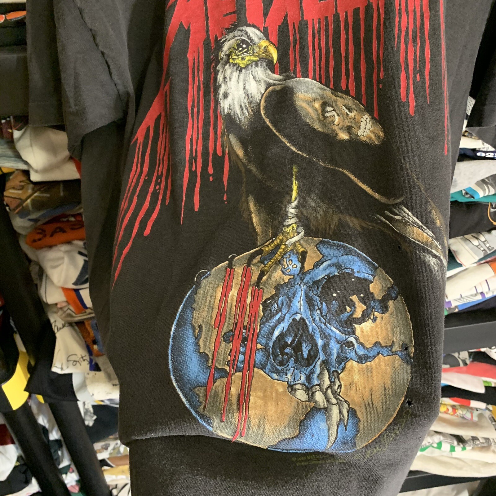 Metallica 1994 Black Tour T-Shirt Vintage - Eagle… - image 10