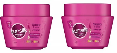 2x 210ml Sunsilk Stylingcreme Stärke & Glanz für das Haar, nicht fettende Formel
