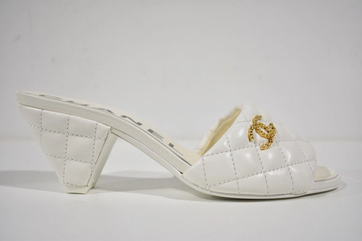 Chanel quilted store heels