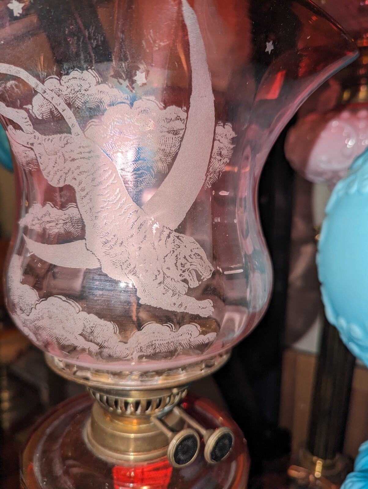 ANTIQUE VICTORIAN OIL LAMP eBay