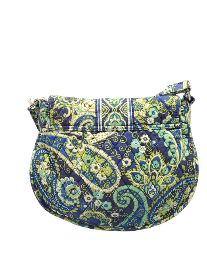 Vera Bradley Rhythm & Blues Saddle Up Crossbody Bag Womens Blue Green Quilted - Image 2 of 4