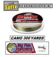 SUFIX 832 Advanced Superline Camo Braided Line 300 Yards PICK YOUR SIZE
