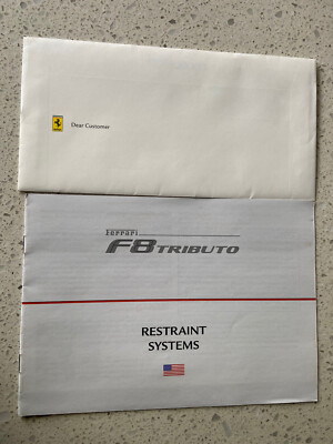 2021 FERRARI F8 TRIBUTO OWNERS MANUAL SERVICE BOOK QUICK REFERENCE