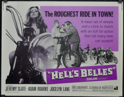 HELL’S BELLES 1968年 ポスター HELL'S BELLES 1969 ORIGINAL 22X28 MOVIE POSTER JEREMY SLATE