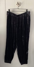NWT Eileen Fisher Velvet Jogger Pants Size Large Charcoal Gray Pockets 238