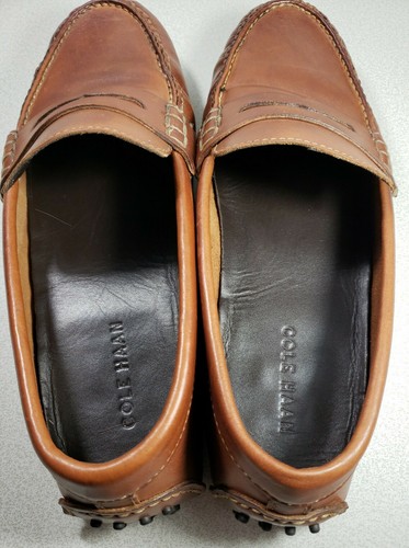 COLE HAAN MENS C08952 AIR GRANT DRIVING LEATHER PENNY LOAFER SHOES SIZE 9 1/2M - Picture 5 of 7