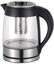 Cordless Electric Glass Kettle LED Indicator 1.8 Liter W/ Tea Infuser 1100Watts