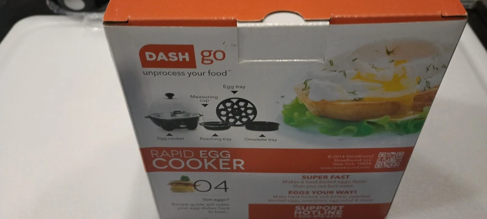 Dash Rapid Electric Egg Cooker with 6 Egg Capacity for Perfect Hard-Boiled Eggs