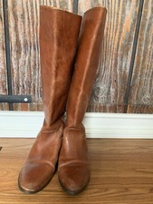 vintage brown leather boots women 6.5