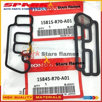 1 sets GENUIN Gasket VCM Solenoid Spool Valve near Cylinder Head VTEC for Honda