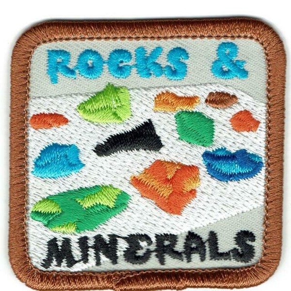 Girl Boy Cub Rocks & Minerals Fun Patches Crests Badges Scout Guide