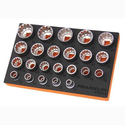 1/2'' Drive Multi-Drive Socket Set 23 Pcs Franklin Tools XFM23