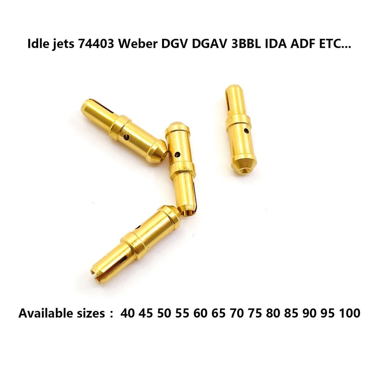 Jetting kit for Weber carburetors: 32/36 DGV 38 DGEV size is determined