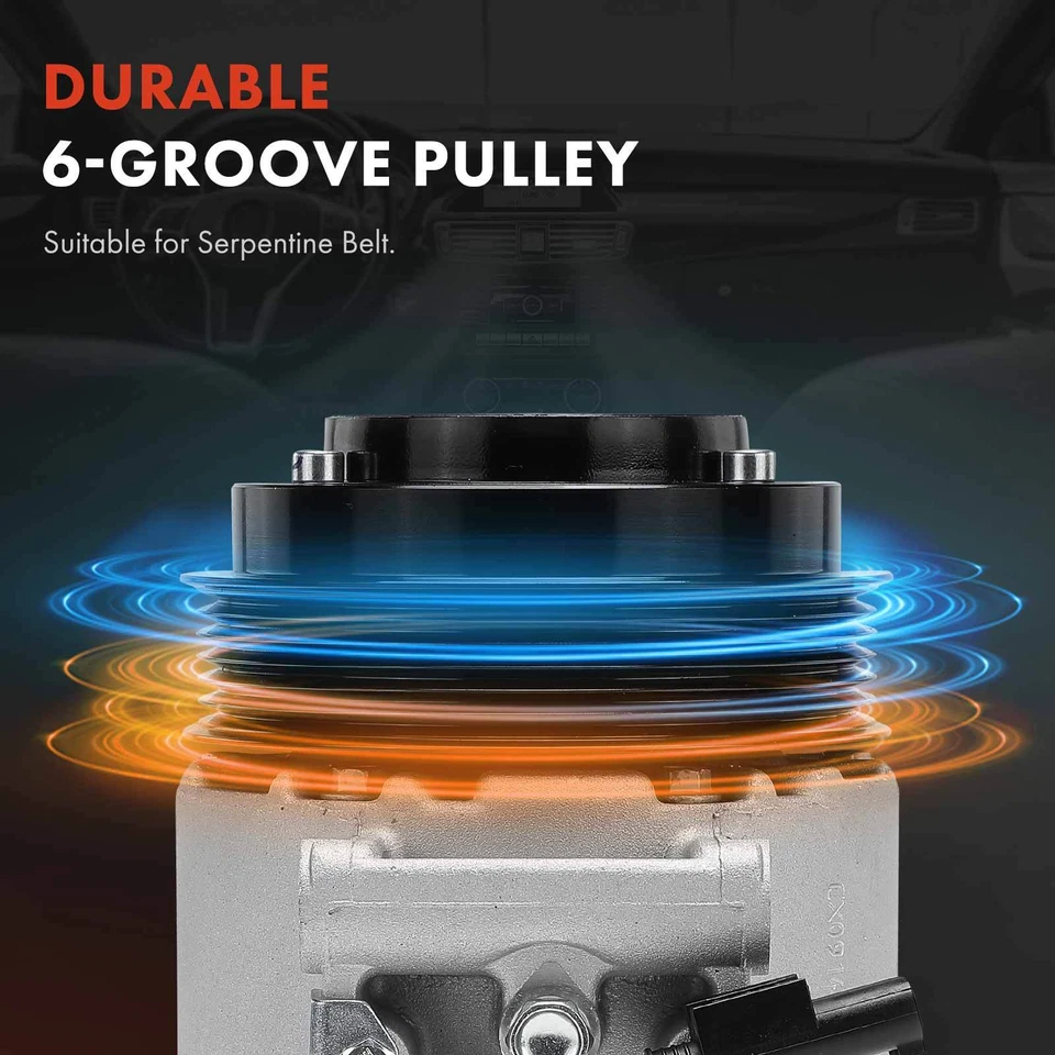 A/C Compressor w/ 6-Groove Pulley for Mercedes-Benz W212 E550 2010-2011 V8 5.5L - Image 4 of 4