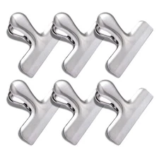 6 Pack Stainless Steel Chips Bag Clips for Office Kitchen Home Usage Storage
