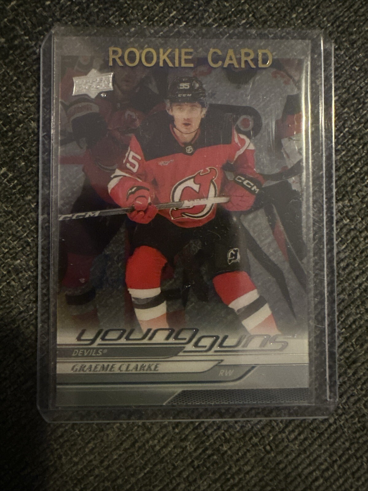2024-25 Upper Deck Series 1 Young Guns Clear Cut #224 Graeme Clarke Devils