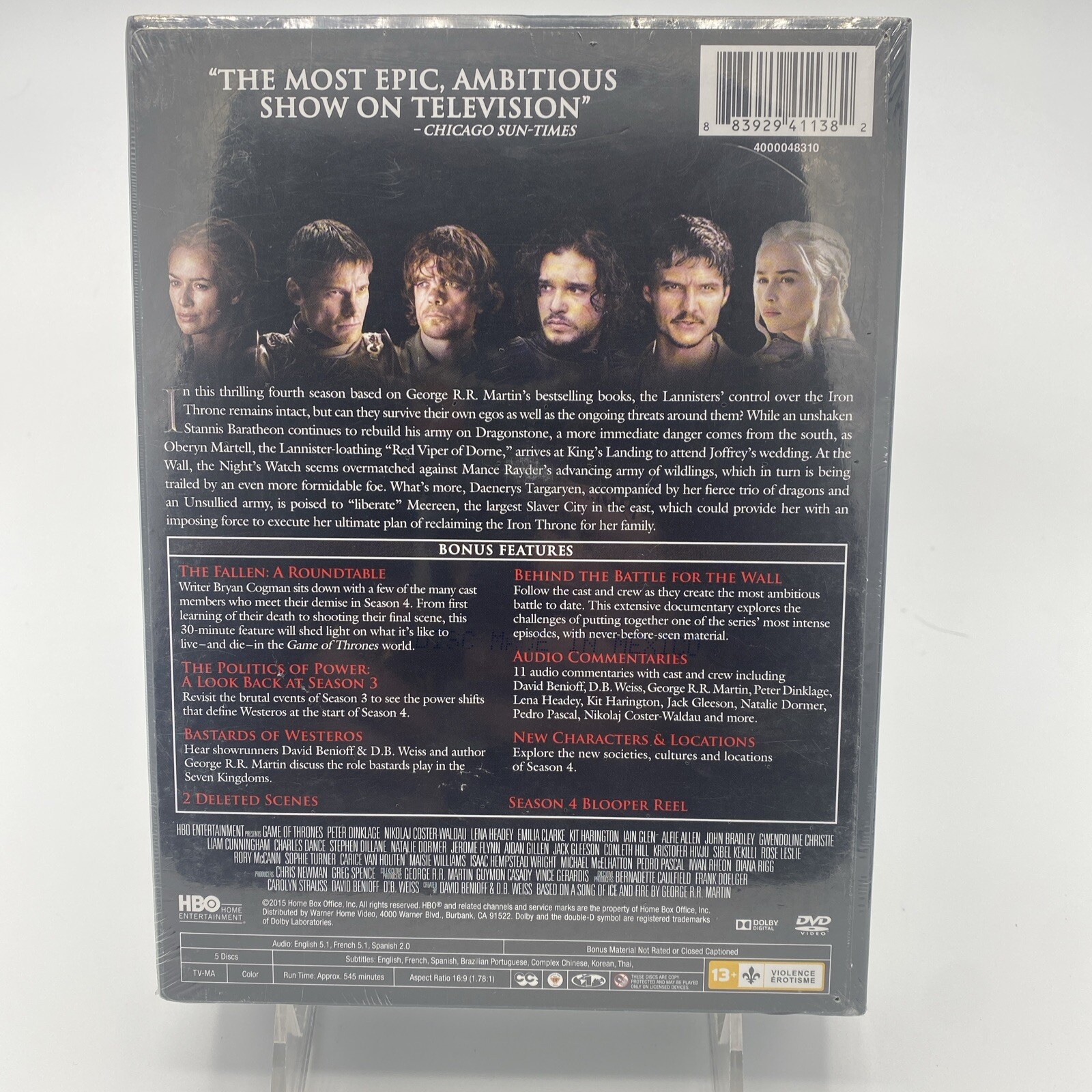 Game of Thrones The Complete Fourth Season DVD Set Brand New Factory