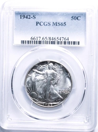 1942-S Walking Liberty Half PCGS MS65
