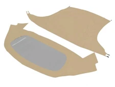 Fits Porsche 911 Soft top & Plastic window HAARTZ BEIGE German Canvas 1983-1994