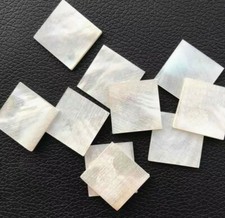 10x Mother of Pearl 3/4"x3/4"x1/16" 20x20x1.5mm Inlay Craft White