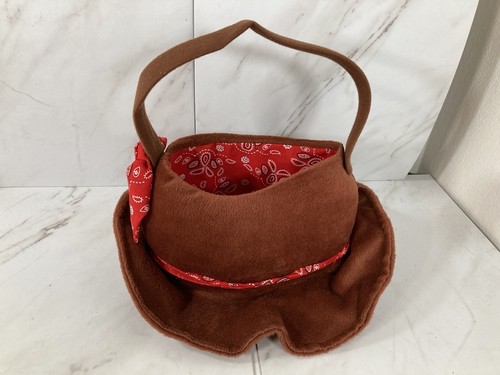 RARE HTF Western Cowboy Hat Plush Novelty Purse Women’s Bag - 第 2/5 張圖片