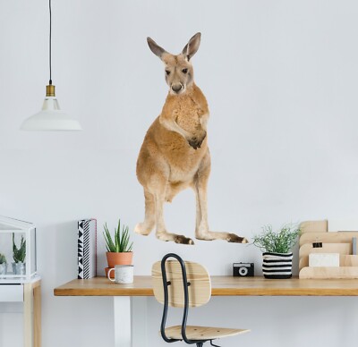 3D Groß Känguru C527 Tier Wallpaper Wandbild Poster Wandaufkleber Abziehbild Zoe