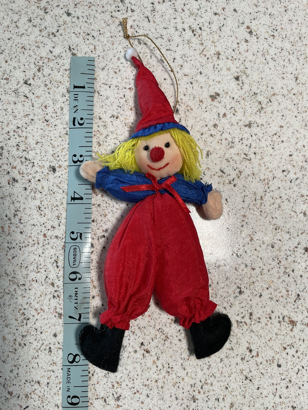 Vintage Christmas Clown Ornament Plush eBay