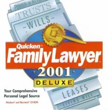 Family Lawyer 2001 Deluxe PC MAC CD create custom legal documents law letters